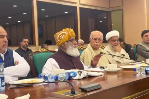 فضل الرحمٰن نے جوائنٹ اپوزیشن کے اجلاس سے خطاب